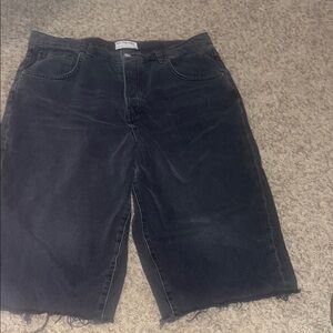 Black Denim Shorts